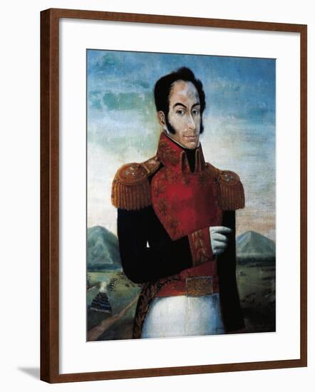 Portrait of Simon Bolivar-null-Framed Giclee Print