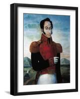 Portrait of Simon Bolivar-null-Framed Giclee Print