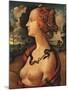 Portrait of Simonetta Vespucci, c. 1480-Piero di Cosimo Vespucci-Mounted Art Print