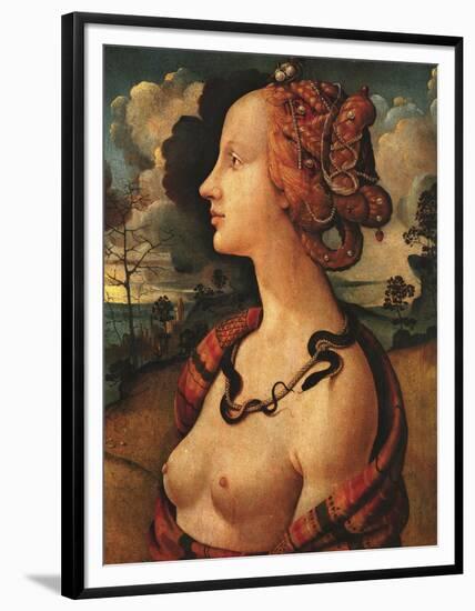 Portrait of Simonetta Vespucci, c. 1480-Piero di Cosimo Vespucci-Framed Art Print