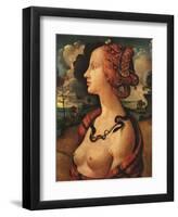 Portrait of Simonetta Vespucci, c. 1480-Piero di Cosimo Vespucci-Framed Giclee Print