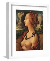 Portrait of Simonetta Vespucci, c. 1480-Piero di Cosimo Vespucci-Framed Giclee Print