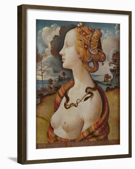 Portrait of Simonetta Vespucci (Cleopatr), C. 1480-Piero di Cosimo-Framed Giclee Print