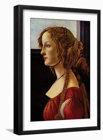 Portrait of Simonetta Vespucci-Sandro Botticelli-Framed Art Print