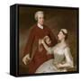 Portrait of Sir Edward and Lady Turner, 1740 (Oil on Canvas)-Allan Ramsay-Framed Stretched Canvas