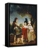 Portrait of Sir Francis Ford's Children Giving a Coin to a Beggar Boy-Sir William Beechey-Framed Stretched Canvas