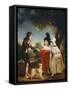 Portrait of Sir Francis Ford's Children Giving a Coin to a Beggar Boy-Sir William Beechey-Framed Stretched Canvas