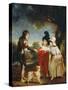 Portrait of Sir Francis Ford's Children Giving a Coin to a Beggar Boy-Sir William Beechey-Stretched Canvas