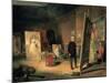 Portrait of Sir Francis Grant in His Studio, 1866-John Ballantyne-Mounted Giclee Print