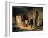 Portrait of Sir Francis Grant in His Studio, 1866-John Ballantyne-Framed Giclee Print