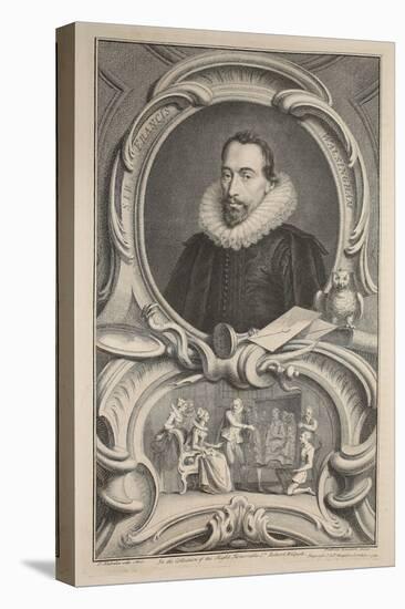 Portrait of Sir Francis Walsingham, Illustration from 'Heads of Illustrious Persons of Great…-Jacobus Houbraken-Stretched Canvas