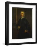 Portrait of Sir Isaac Newton, Aged 80, Three-Quarter Length, in a Grey Coat-Anthony Lee-Framed Giclee Print