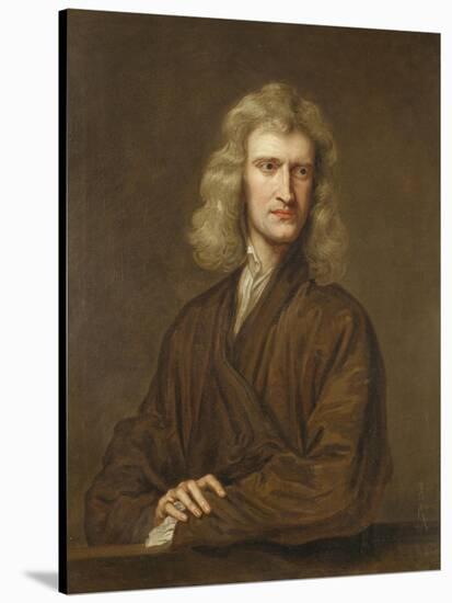 Portrait of Sir Isaac Newton, the Great Philosopher, Mathematician and Astronomer-Godfrey Kneller-Stretched Canvas