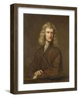 Portrait of Sir Isaac Newton, the Great Philosopher, Mathematician and Astronomer-Godfrey Kneller-Framed Giclee Print