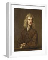 Portrait of Sir Isaac Newton, the Great Philosopher, Mathematician and Astronomer-Godfrey Kneller-Framed Giclee Print