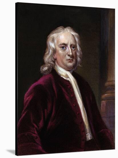 Portrait of Sir Isaac Newton-Edward Scriven-Stretched Canvas