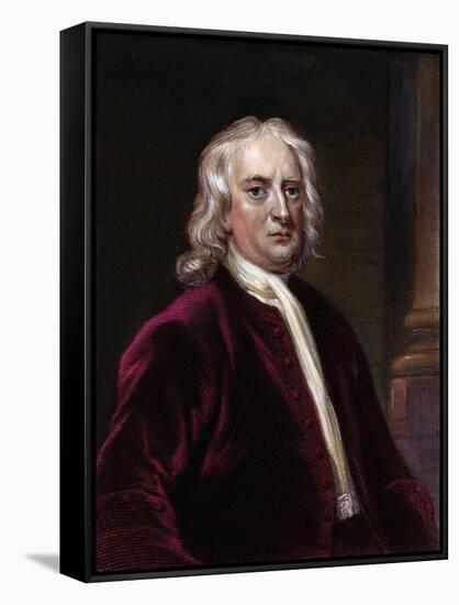 Portrait of Sir Isaac Newton-Edward Scriven-Framed Stretched Canvas