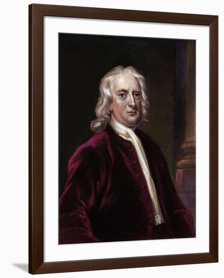 Portrait of Sir Isaac Newton-Edward Scriven-Framed Giclee Print