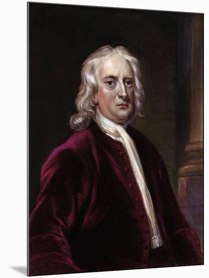 Portrait of Sir Isaac Newton-Edward Scriven-Mounted Giclee Print