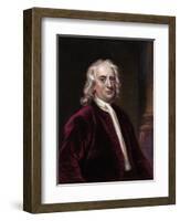 Portrait of Sir Isaac Newton-Edward Scriven-Framed Giclee Print