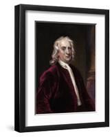 Portrait of Sir Isaac Newton-Edward Scriven-Framed Giclee Print