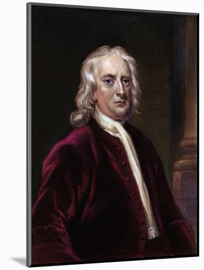 Portrait of Sir Isaac Newton-Edward Scriven-Mounted Giclee Print