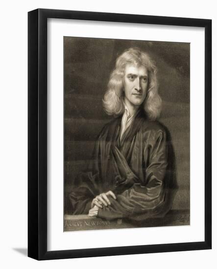 Portrait of Sir Isaac Newton-Godfrey Kneller-Framed Giclee Print