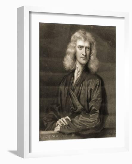 Portrait of Sir Isaac Newton-Godfrey Kneller-Framed Giclee Print