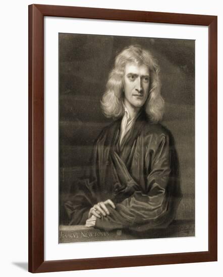 Portrait of Sir Isaac Newton-Godfrey Kneller-Framed Giclee Print