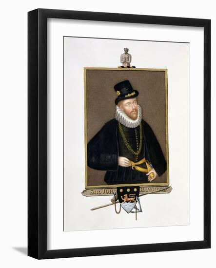 Portrait of Sir John Hawkins (1532-95) from "Memoirs of the Court of Queen Elizabeth"-Sarah Countess Of Essex-Framed Giclee Print