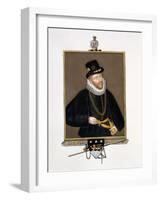 Portrait of Sir John Hawkins (1532-95) from "Memoirs of the Court of Queen Elizabeth"-Sarah Countess Of Essex-Framed Giclee Print