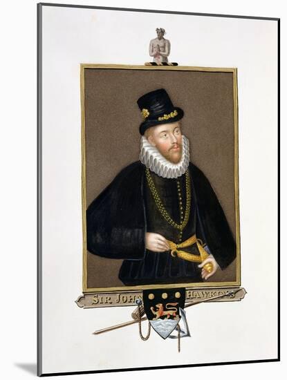 Portrait of Sir John Hawkins (1532-95) from "Memoirs of the Court of Queen Elizabeth"-Sarah Countess Of Essex-Mounted Giclee Print