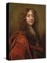 Portrait of Sir Peter Lely (1618-80)-William Wissing-Stretched Canvas