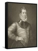 Portrait of Sir Philip Sidney (1554-1586) from 'Lodge's British Portraits', 1823-null-Framed Stretched Canvas