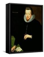 Portrait of Sir Robert Cecil 1st Viscount Cranborne and 1st Earl of Salisbury-John De Critz-Framed Stretched Canvas