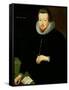 Portrait of Sir Robert Cecil 1st Viscount Cranborne and 1st Earl of Salisbury-John De Critz-Framed Stretched Canvas