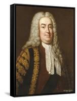 Portrait of Sir Robert Walpole, 1st Earl of Orford (1676-1745)-Jean Baptiste Van Loo-Framed Stretched Canvas