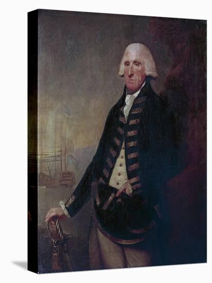 Portrait of Sir Samuel Hood, I Viscount Hood (Butleigh, 1724-London, 1816), British Admiral-null-Stretched Canvas
