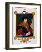 Portrait of Sir Thomas More (1478-1535) from "Memoirs of the Court of Queen Elizabeth"-Sarah Countess Of Essex-Framed Giclee Print
