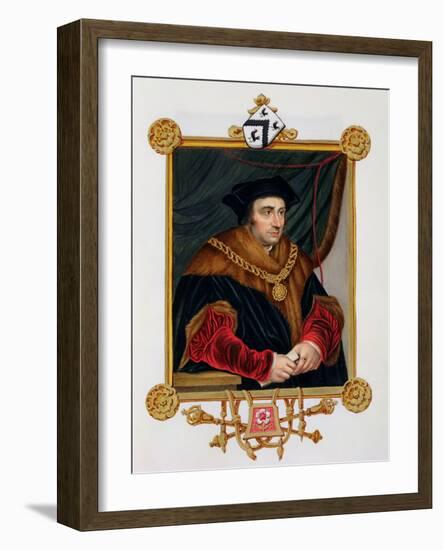 Portrait of Sir Thomas More (1478-1535) from "Memoirs of the Court of Queen Elizabeth"-Sarah Countess Of Essex-Framed Giclee Print