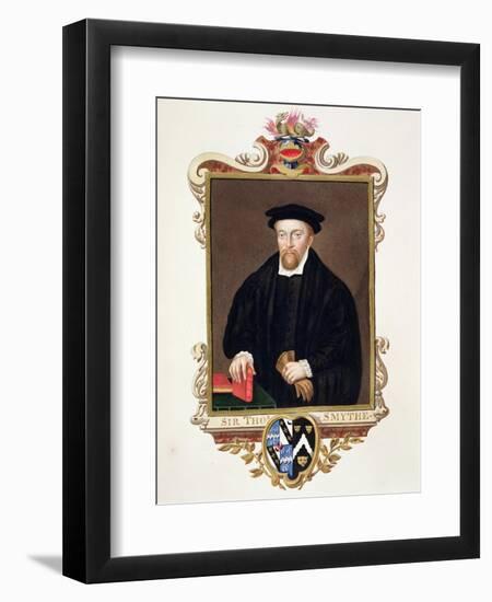 Portrait of Sir Thomas Smythe from "Memoirs of the Court of Queen Elizabeth," Published in 1825-Sarah Countess Of Essex-Framed Premium Giclee Print