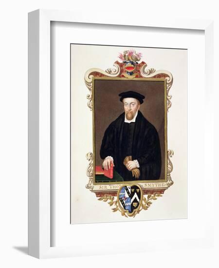 Portrait of Sir Thomas Smythe from "Memoirs of the Court of Queen Elizabeth," Published in 1825-Sarah Countess Of Essex-Framed Giclee Print