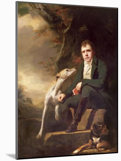 Portrait of Sir Walter Scott and His Dogs-Sir Henry Raeburn-Mounted Giclee Print