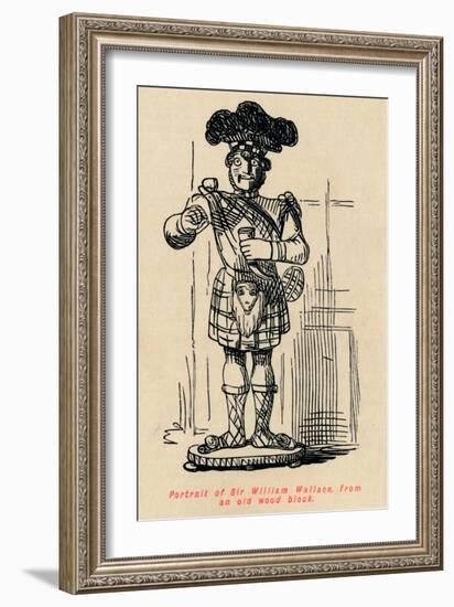 'Portrait of Sir William Wallace, from an old wood block', c1860, (c1860)-John Leech-Framed Giclee Print