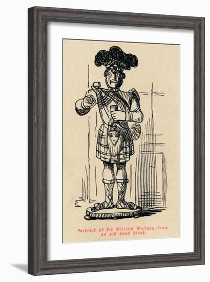 'Portrait of Sir William Wallace, from an old wood block', c1860, (c1860)-John Leech-Framed Giclee Print