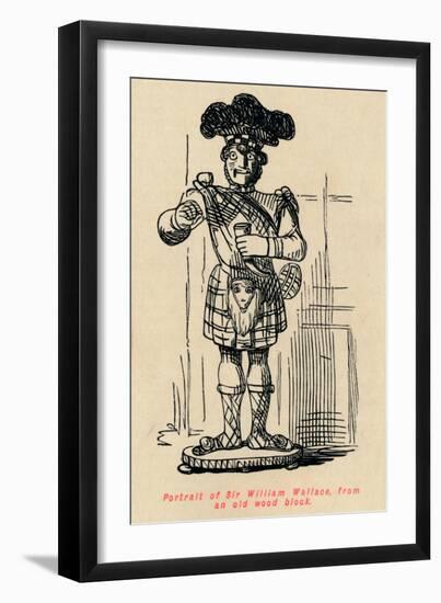 'Portrait of Sir William Wallace, from an old wood block', c1860, (c1860)-John Leech-Framed Giclee Print