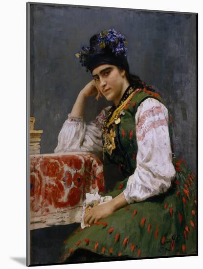 Portrait of Sofia Dragomirova-Lukomskaya, 1889-Ilya Yefimovich Repin-Mounted Giclee Print