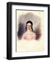 Portrait of Sofia Muravyova, Daughter of Decembrist Nikita Muravyov, 1833-1835-Nikolai Alexandrovich Bestuzhev-Framed Giclee Print