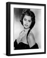 Portrait of Sophia Loren, c.1957-null-Framed Photo