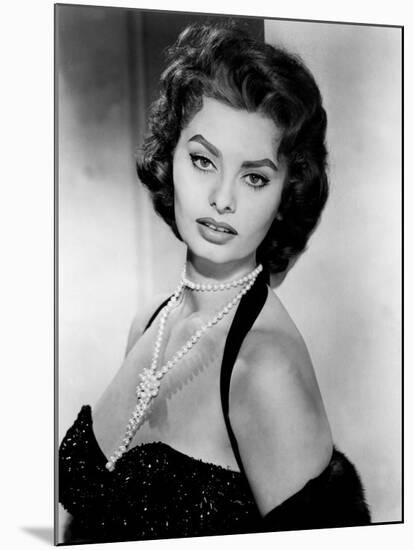Portrait of Sophia Loren, c.1957-null-Mounted Photo